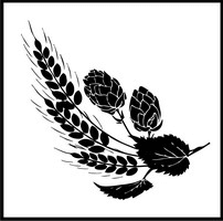 Beer Hops and Wheat Design