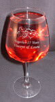 Custom Anniversary Vina Diamond Wine Glass
