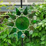 Green Stained Glass Starburst Suncatcher