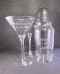 Personalized Domaine Engraved Martini Set