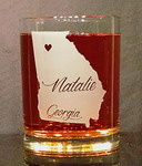 Personalized Georgia Whiskey Glass