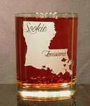 Personalized Louisiana Whiskey Glass