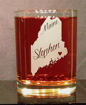 Personalized Maine Whiskey Glass