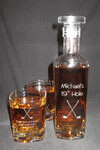 Engraved On the Rocks Whiskey Decanter Set