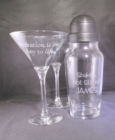 Personalized Engraved Domaine Martini Set