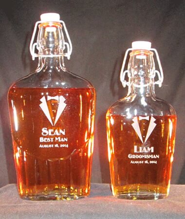 Personalized Engraved 8.5 oz and 17 ozWhiskey Flask