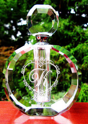 Personalized Engraved Round Crystal Perfume Bottle