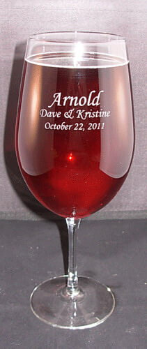 Personalized Engraved Vina Briossa Wine Glass