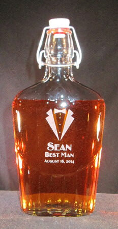 Personalized Engraved 17 oz Whiskey Flask