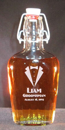 Personalized Engraved 8.5 oz Whiskey Flask