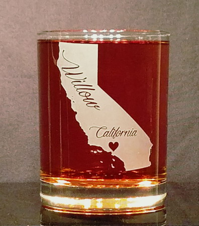 Personalized California Whiskey Glass