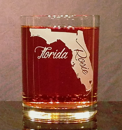 Personalized Florida Whiskey Glass