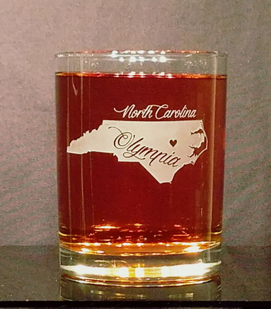 Personalized North Carolina Whiskey Glass