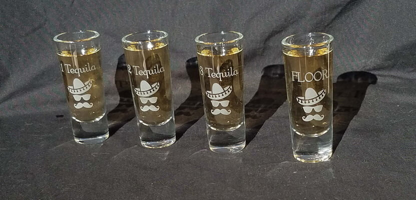 Personalized Engraved Tequilla Shooter Set