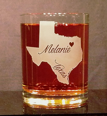 Personalized Texas Whiskey Glass