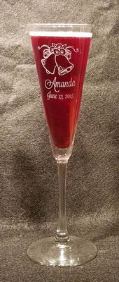 Personalized Engraved Trumpet Champagne Flute