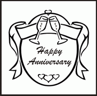 Anniversary Flutes and Scrolls Design