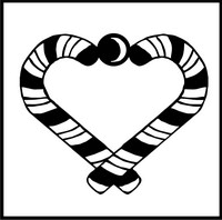 Candy Cane Heart Design