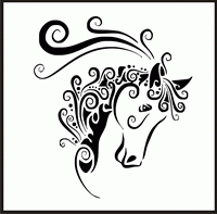 Horse - Swirls Design