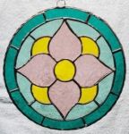 Four Petal Circle Flower - Spring Stained Glass