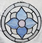 Four Petal Circle Flower - Winter Stained Glass