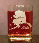 Personalized Alaska Whiskey Glass