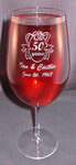 Personalized Anniversary Vina Briossa Wine Glass