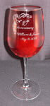 Personalized Anniversary Vina Grand Wine Glass