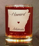 Personalized Arkansas Whiskey Glass