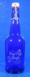 Cobalt Engraved Beer Bottle