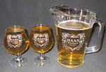 Engraved Belgian Beer Glass and Beer Pitcher Set Personalized Belgian Beer Glass and Beer Pitcher Set