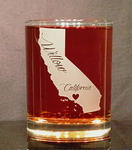 Personalized California Whiskey Glass