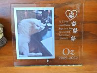 engraved 5" x 7" Cat Memorial Picture Frame