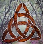 Brown Celtic Knot Suncatcher