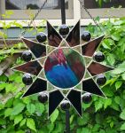 Black Stained Glass Starburst Suncatcher