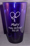 Personalized Cobalt Beverage Glass
