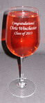 Personalized Graduation Vina Grand Wine Glass
