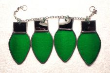 Green Christmas Stained Glass Lights