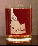 Personalized Idaho Whiskey Glass