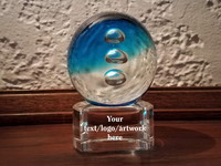 Engraved Livorno Art Glass Award