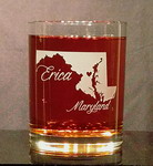 Personalized Maryland Whiskey Glass