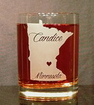 Personalized Minnesota Whiskey Glass