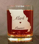 Personalized Missouri Whiskey Glass