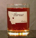 Personalized Montana Whiskey Glass