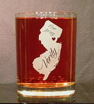 Personalized New Jersey Whiskey Glass