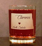 Personalized North Dakota Whiskey Glass