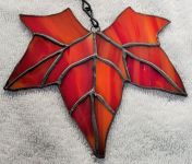 Orange Leaf Stained Glass