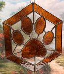 Brown Octagon Paw Print