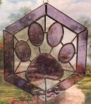 Purple Octagon Paw Print