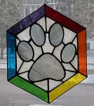 Rainbow Octagon Paw Print